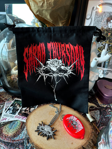 THORNS Black Canvas Pouch