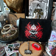"SACRED" Black Zipper Pouch