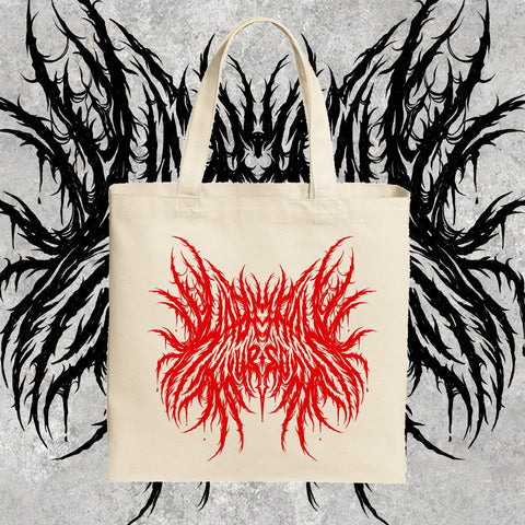 "LOGO" Raw Tote