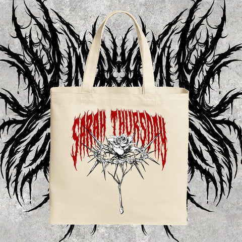 "LOGO" Raw Tote